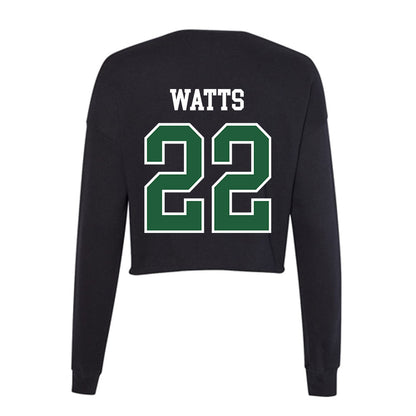 Utah Valley - NCAA Softball : Kahikina Watts - Women's Cropped Crew Fleece-1