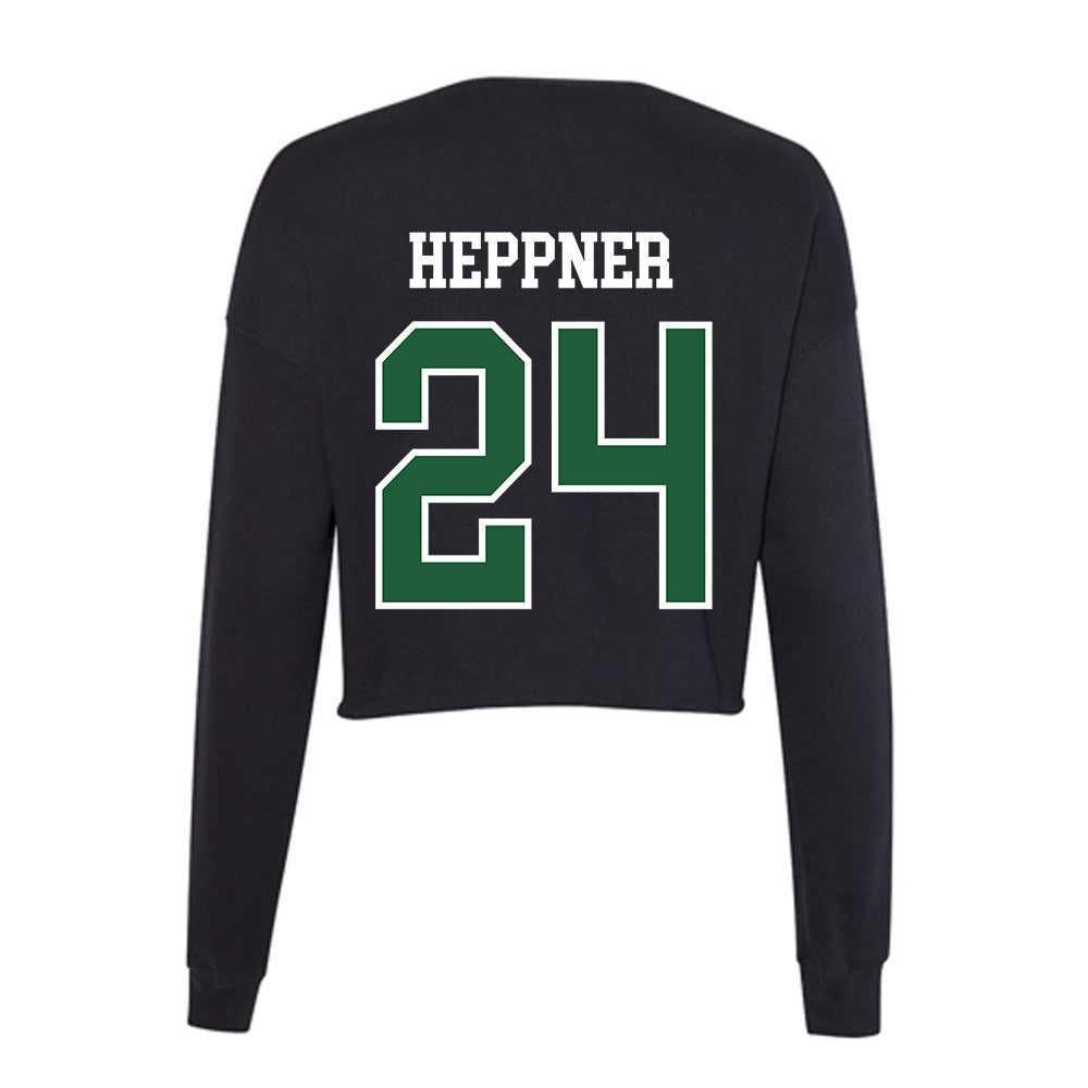 Utah Valley - NCAA Baseball : Jacob Heppner - Women's Cropped Crew Fleece-1
