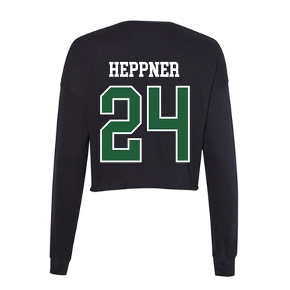 Utah Valley - NCAA Baseball : Jacob Heppner - Women's Cropped Crew Fleece-1
