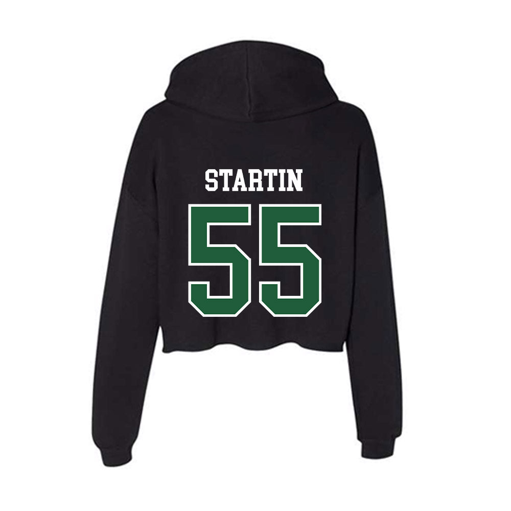 Utah Valley - NCAA Baseball : Cole Startin - Women's Crop Fleece Hoodie-1