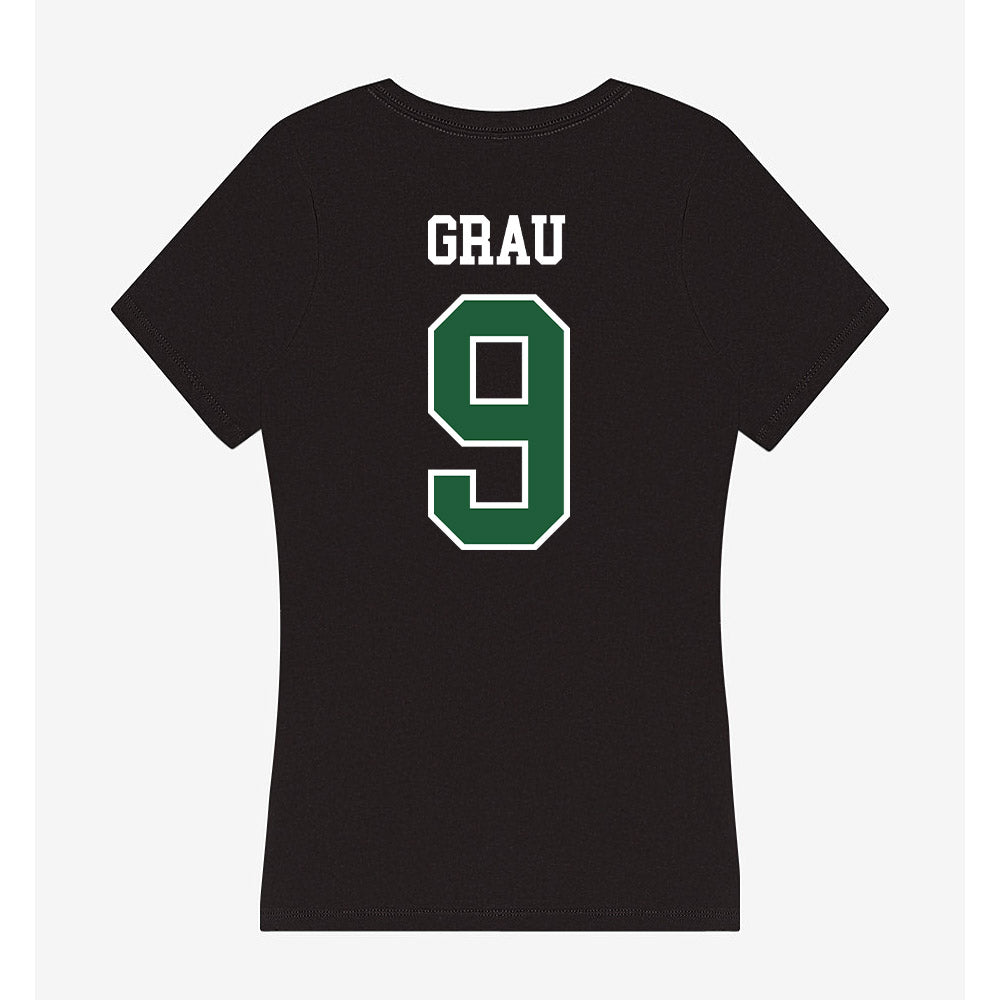 Utah Valley - NCAA Men's Soccer : nil Grau - Women's V-Neck T-Shirt-1