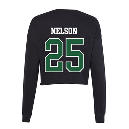 Utah Valley - NCAA Women's Basketball : Halle Nelson - Women's Cropped Crew Fleece-1