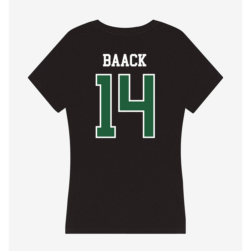 Utah Valley - NCAA Baseball : Cohen Baack - Women's V-Neck T-Shirt-1