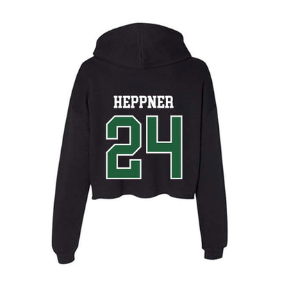 Utah Valley - NCAA Baseball : Jacob Heppner - Women's Crop Fleece Hoodie-1