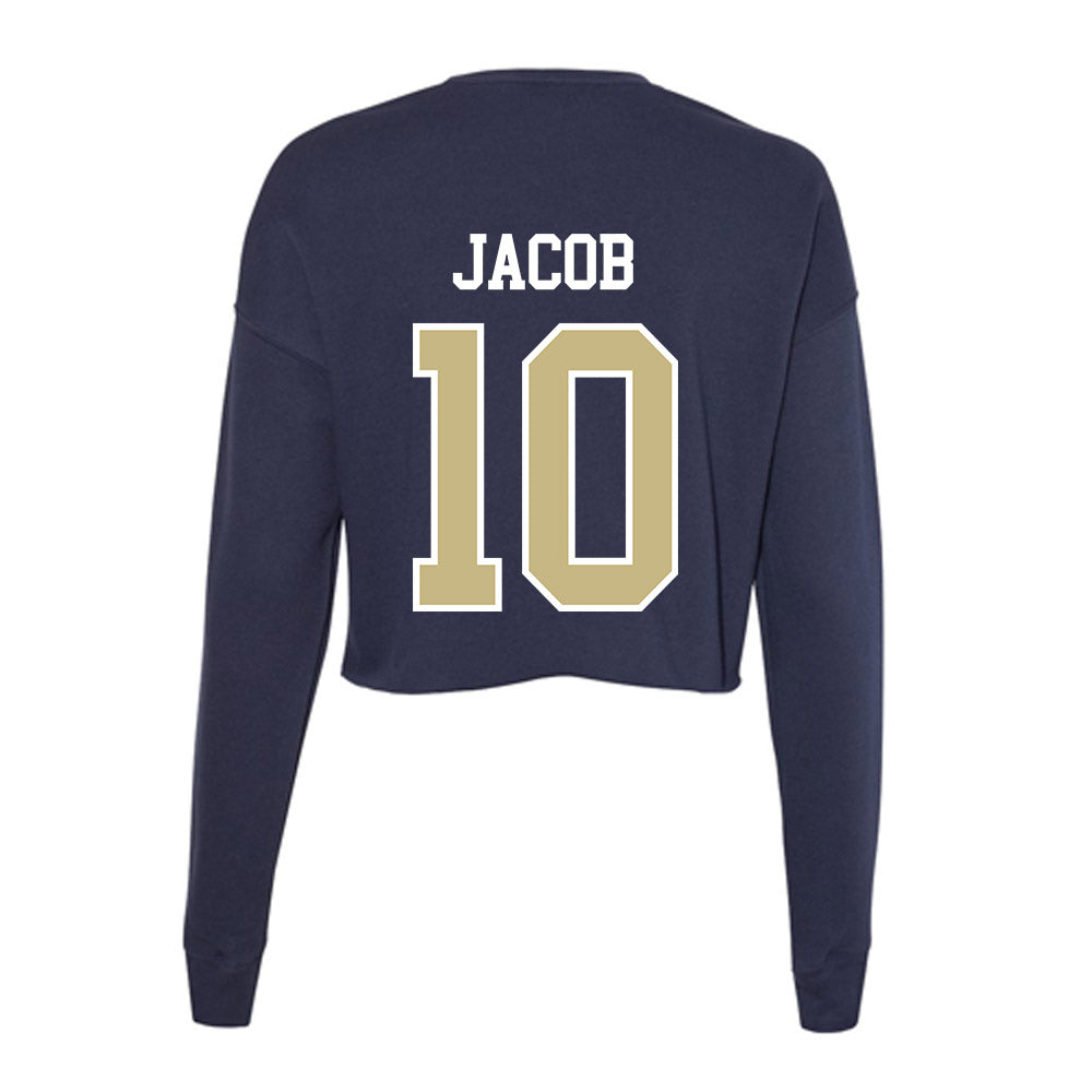 Oral Roberts - NCAA Men's Basketball : Aaron Jacob - Women's Cropped Crew Fleece-1