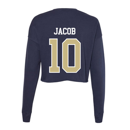 Oral Roberts - NCAA Men's Basketball : Aaron Jacob - Women's Cropped Crew Fleece-1