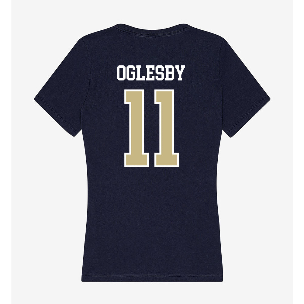 Oral Roberts - NCAA Women's Basketball : Jalei Oglesby - Women's V-Neck T-Shirt-1