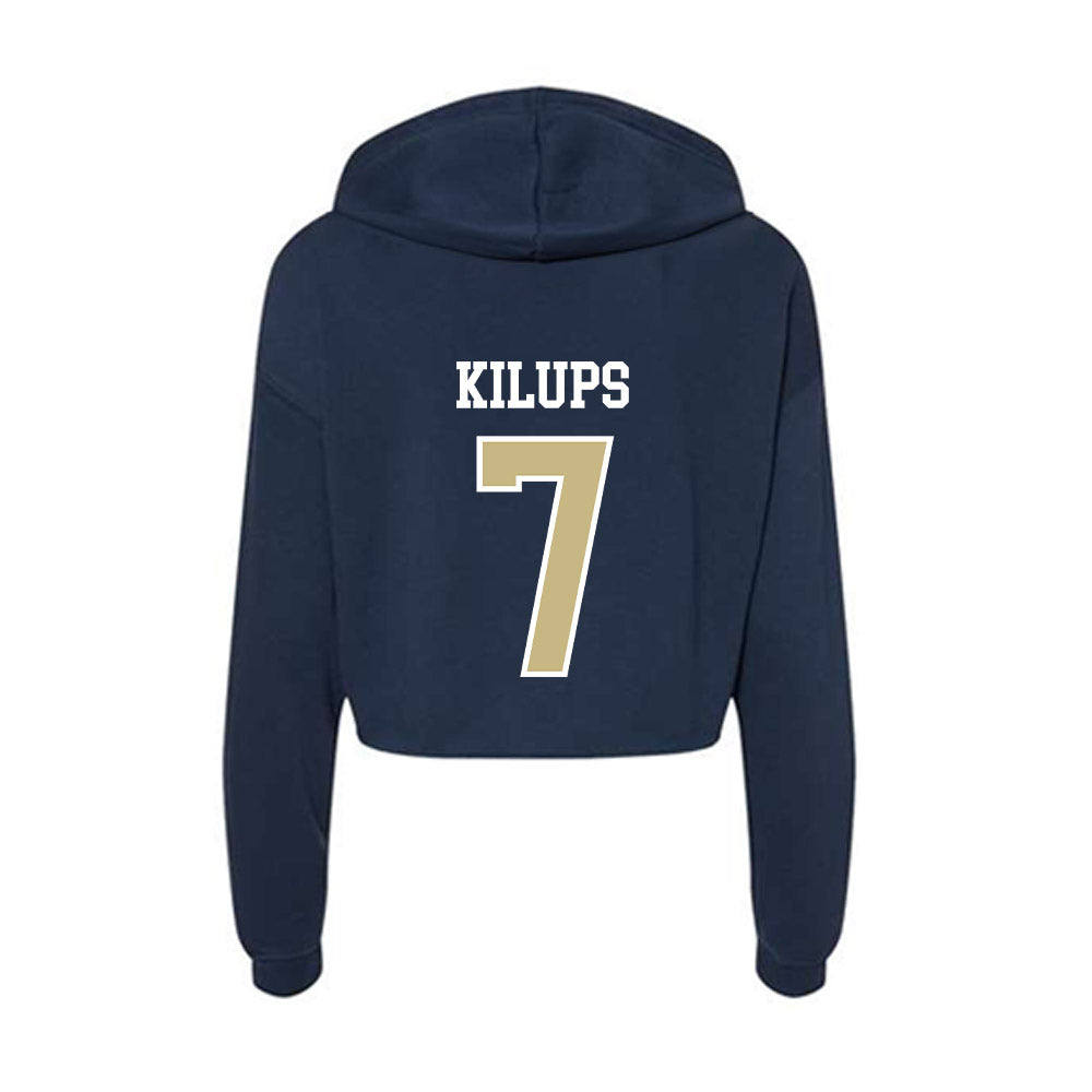 Oral Roberts - NCAA Men's Basketball : Martins Kilups - Women's Crop Fleece Hoodie-1