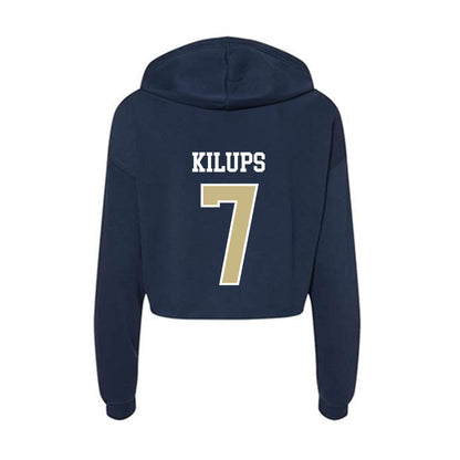 Oral Roberts - NCAA Men's Basketball : Martins Kilups - Women's Crop Fleece Hoodie-1