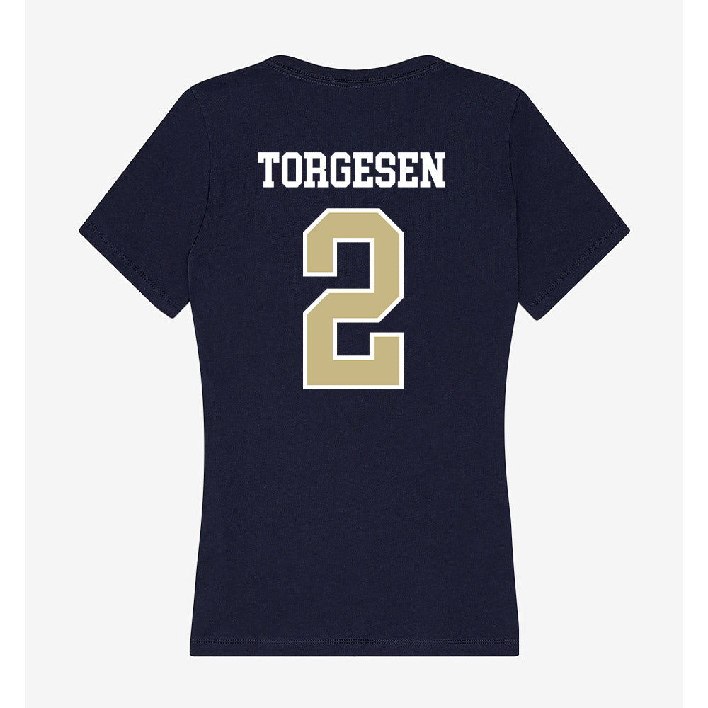 Oral Roberts - NCAA Women's Soccer : Carys Torgesen - Women's V-Neck T-Shirt-1