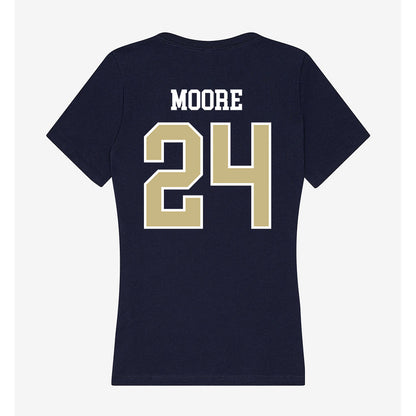 Oral Roberts - NCAA Men's Basketball : Josiah Moore - Women's V-Neck T-Shirt-1