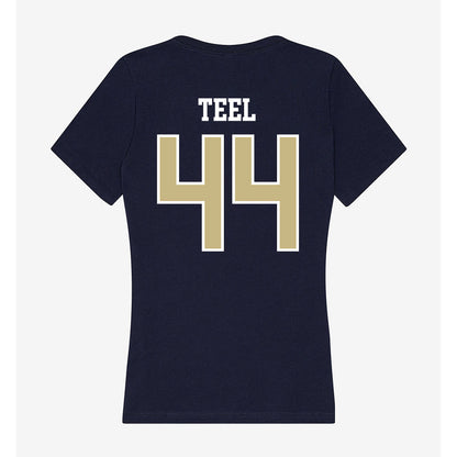 Oral Roberts - NCAA Baseball : Easton Teel - Women's V-Neck T-Shirt-1