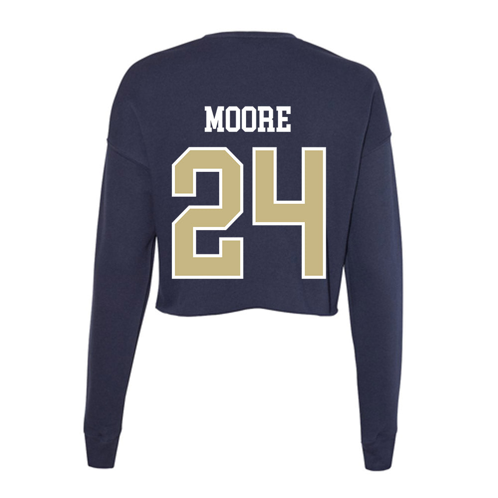 Oral Roberts - NCAA Men's Basketball : Josiah Moore - Women's Cropped Crew Fleece-1