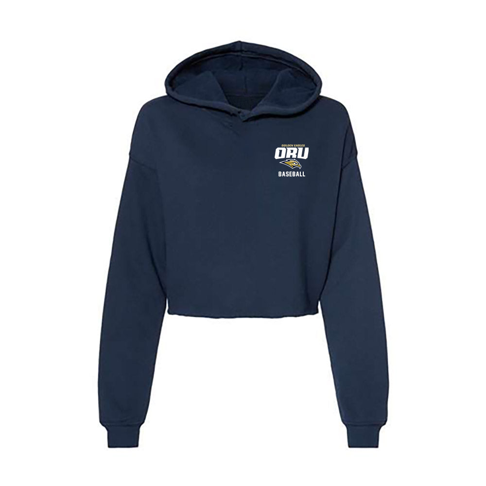 Oral Roberts - NCAA Baseball : Comner Johnson - Women's Crop Fleece Hoodie-0
