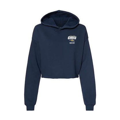 Oral Roberts - NCAA Women's Soccer : Ava Vigil - Women's Crop Fleece Hoodie-0
