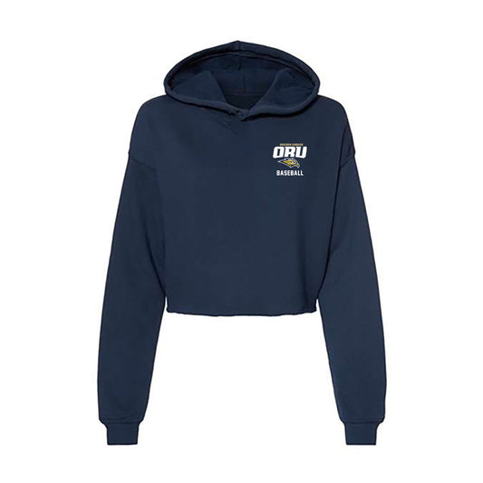 Oral Roberts - NCAA Baseball : Hudson Ellis - Women's Crop Fleece Hoodie-0