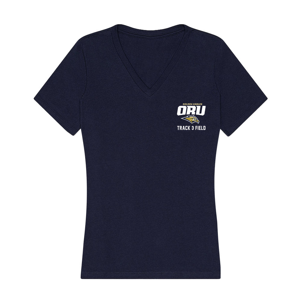 Oral Roberts - NCAA Women's Track & Field : Raeann Charo - Women's V-Neck T-Shirt-0
