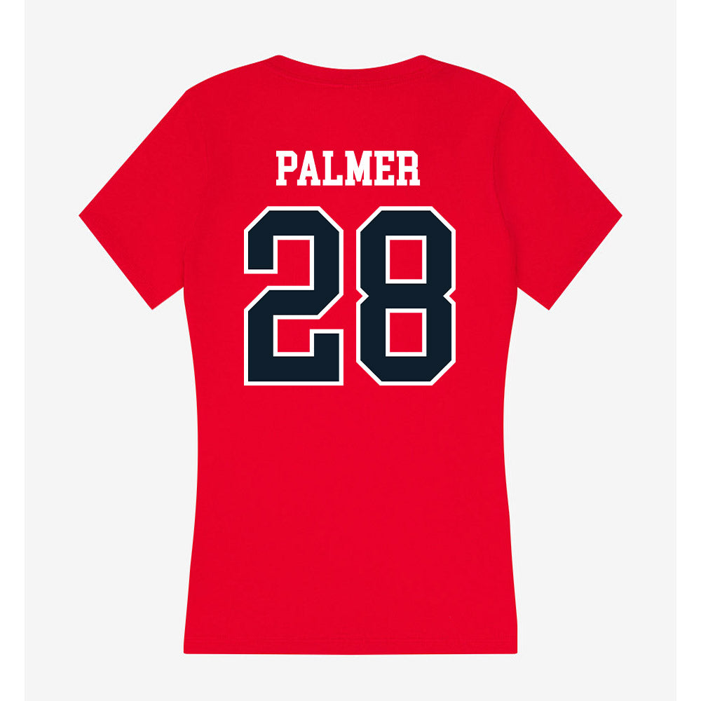 Dallas Baptist - NCAA Women's Bowling : Jayden Palmer - Women's V-Neck T-Shirt-1