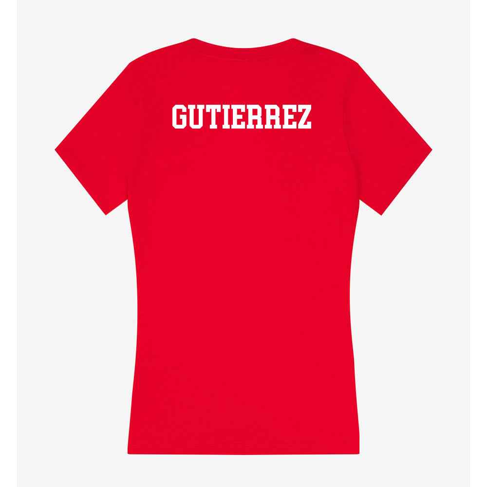 Dallas Baptist - NCAA Women's Track & Field : Libni Gutierrez - Women's V-Neck T-Shirt-1