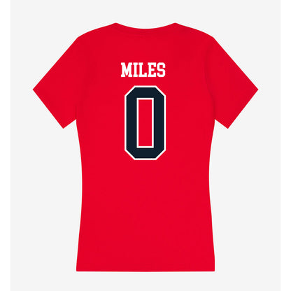 Dallas Baptist - NCAA Men's Track & Field : Jordan Miles - Women's V-Neck T-Shirt-1