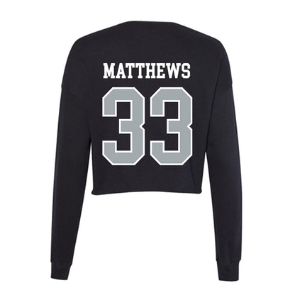 Providence - NCAA Men's Ice Hockey : Aaron Matthews - Women's Cropped Crew Fleece-1