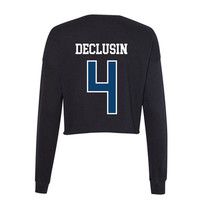 Saint Peter's - NCAA Baseball : Tyler DeClusin - Women's Cropped Crew Fleece-1
