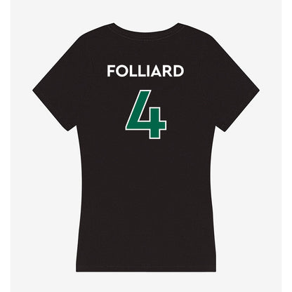 Illinois Wesleyan - NCAA Football : Connor Folliard - Women's V-Neck T-Shirt-1