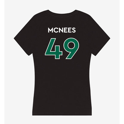 Illinois Wesleyan - NCAA Football : Zach McNees - Women's V-Neck T-Shirt-1