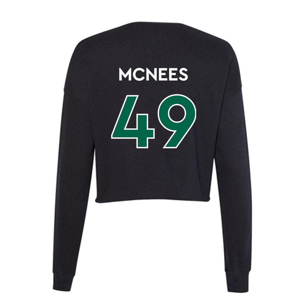 Illinois Wesleyan - NCAA Football : Zach McNees - Women's Cropped Crew Fleece-1