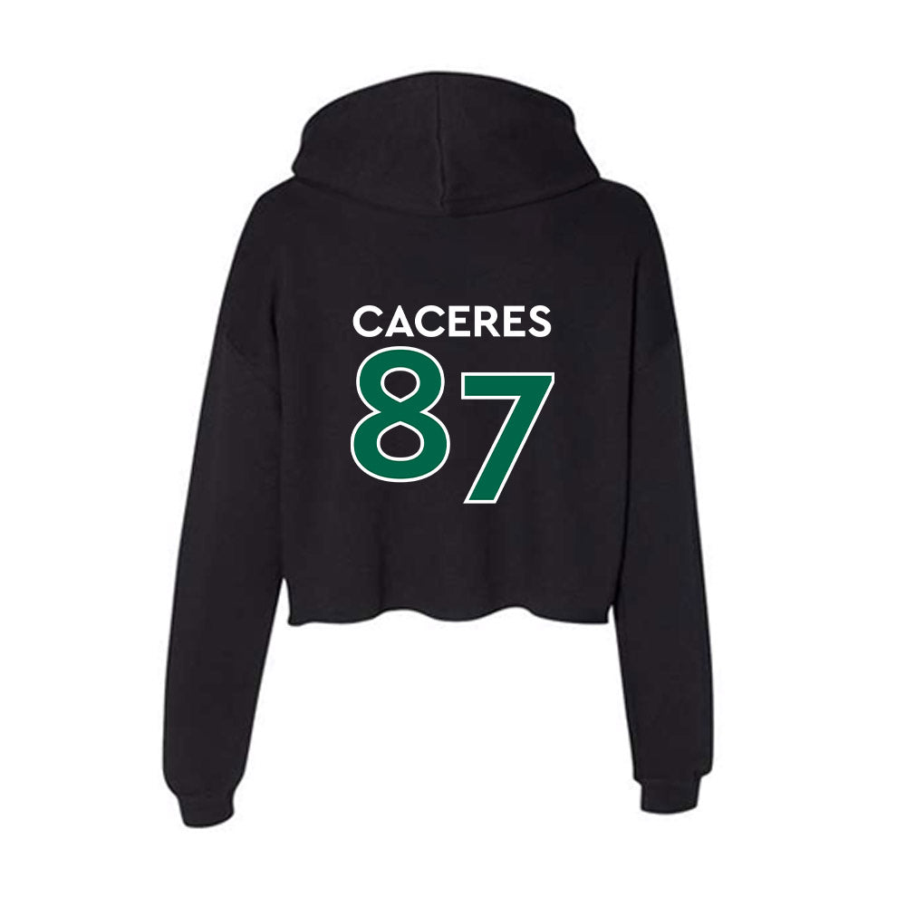 Illinois Wesleyan - NCAA Football : Anthony Caceres - Women's Crop Fleece Hoodie-1