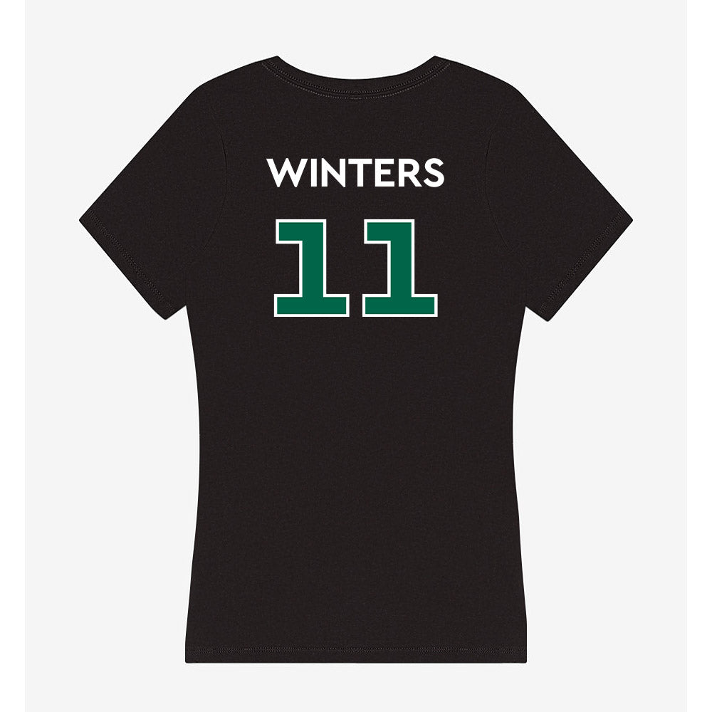 Illinois Wesleyan - NCAA Football : Deon Winters - Women's V-Neck T-Shirt-1