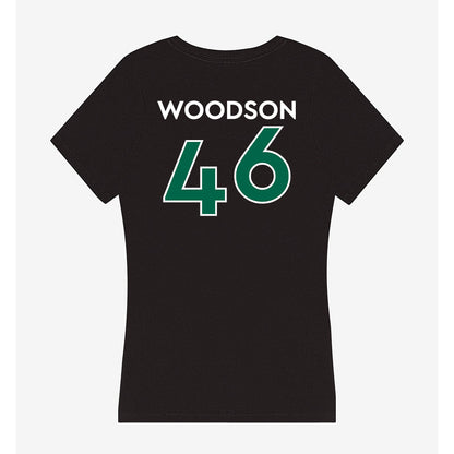 Illinois Wesleyan - NCAA Football : Melchizedek Woodson - Women's V-Neck T-Shirt-1