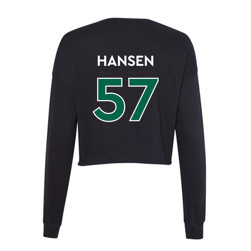 Illinois Wesleyan - NCAA Football : Zach Hansen - Women's Cropped Crew Fleece-1