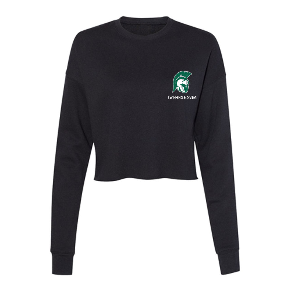 Illinois Wesleyan - NCAA Women's Swimming & Diving : Abigail Schnittker - Women's Cropped Crew Fleece-0