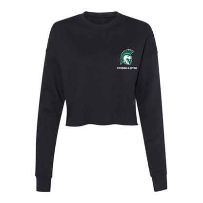 Illinois Wesleyan - NCAA Women's Swimming & Diving : Abigail Schnittker - Women's Cropped Crew Fleece-0