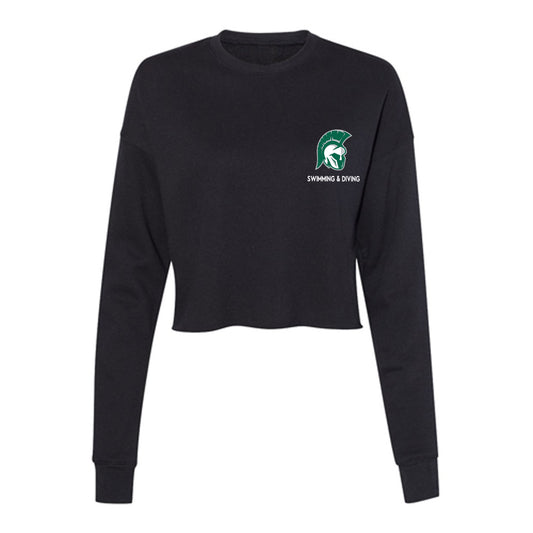 Illinois Wesleyan - NCAA Women's Swimming & Diving : Abigail Schnittker - Women's Cropped Crew Fleece-0