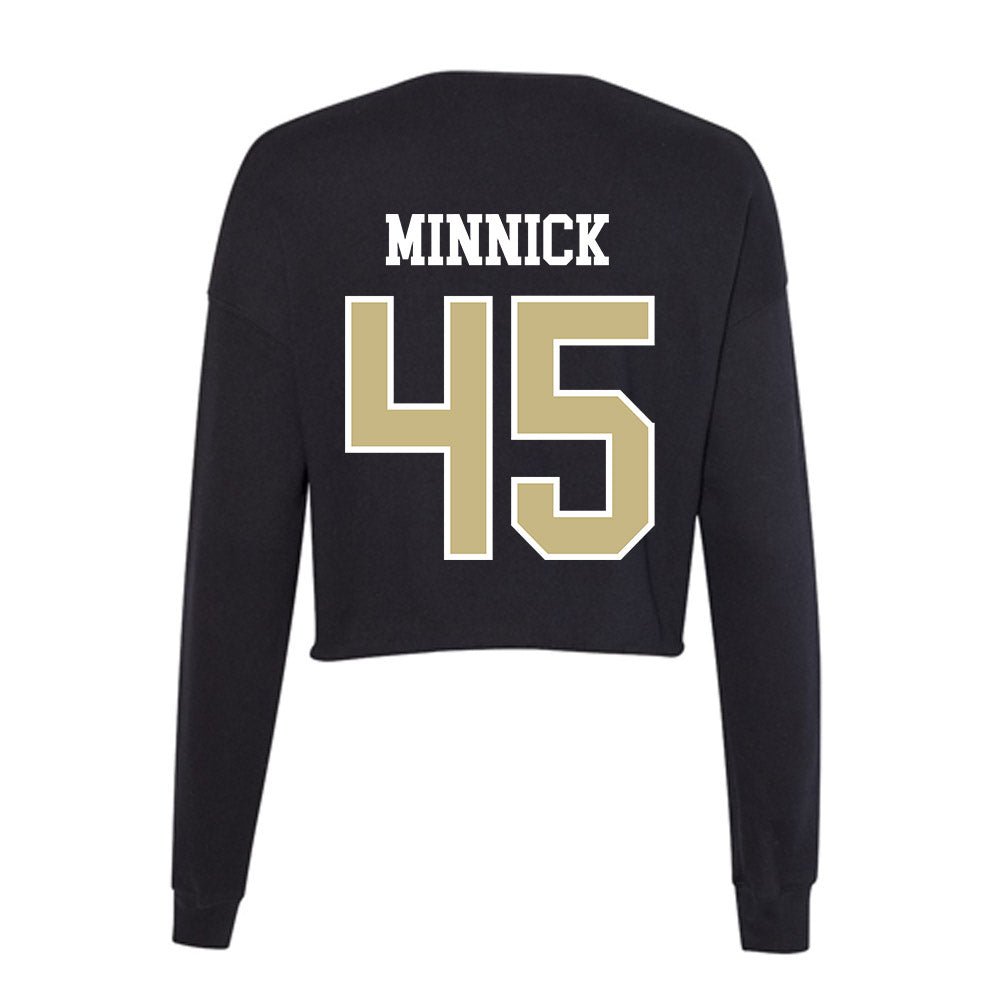 Albion - NCAA Football : Frank Minnick - Women's Cropped Crew Fleece-1