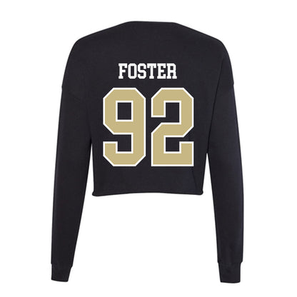 Albion - NCAA Football : Jayvon Foster - Women's Cropped Crew Fleece-1