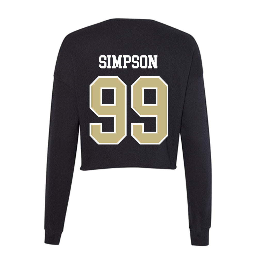 Albion - NCAA Football : Tayshaun Simpson - Women's Cropped Crew Fleece-1