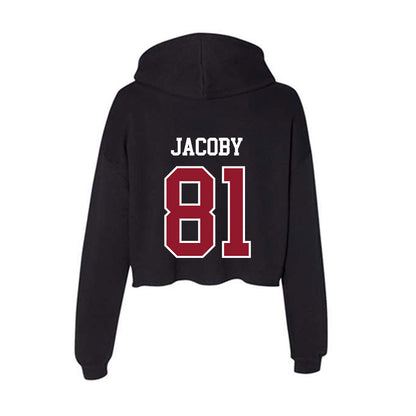 Lafayette College - NCAA Football : Carson Jacoby - Women's Crop Fleece Hoodie-1