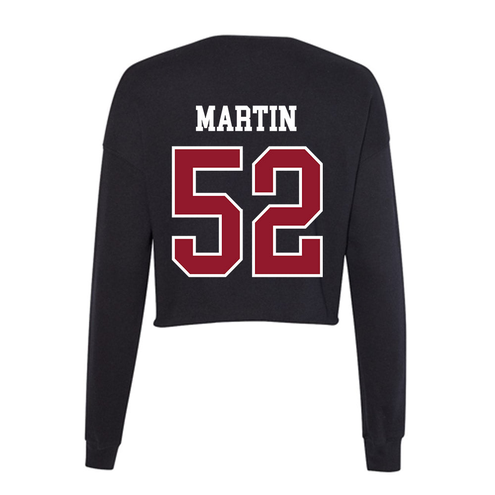 Lafayette College - NCAA Men's Lacrosse : Lowen martin - Women's Cropped Crew Fleece-1