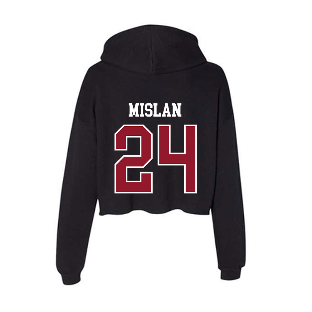Lafayette College - NCAA Baseball : Jack Mislan - Women's Crop Fleece Hoodie-1