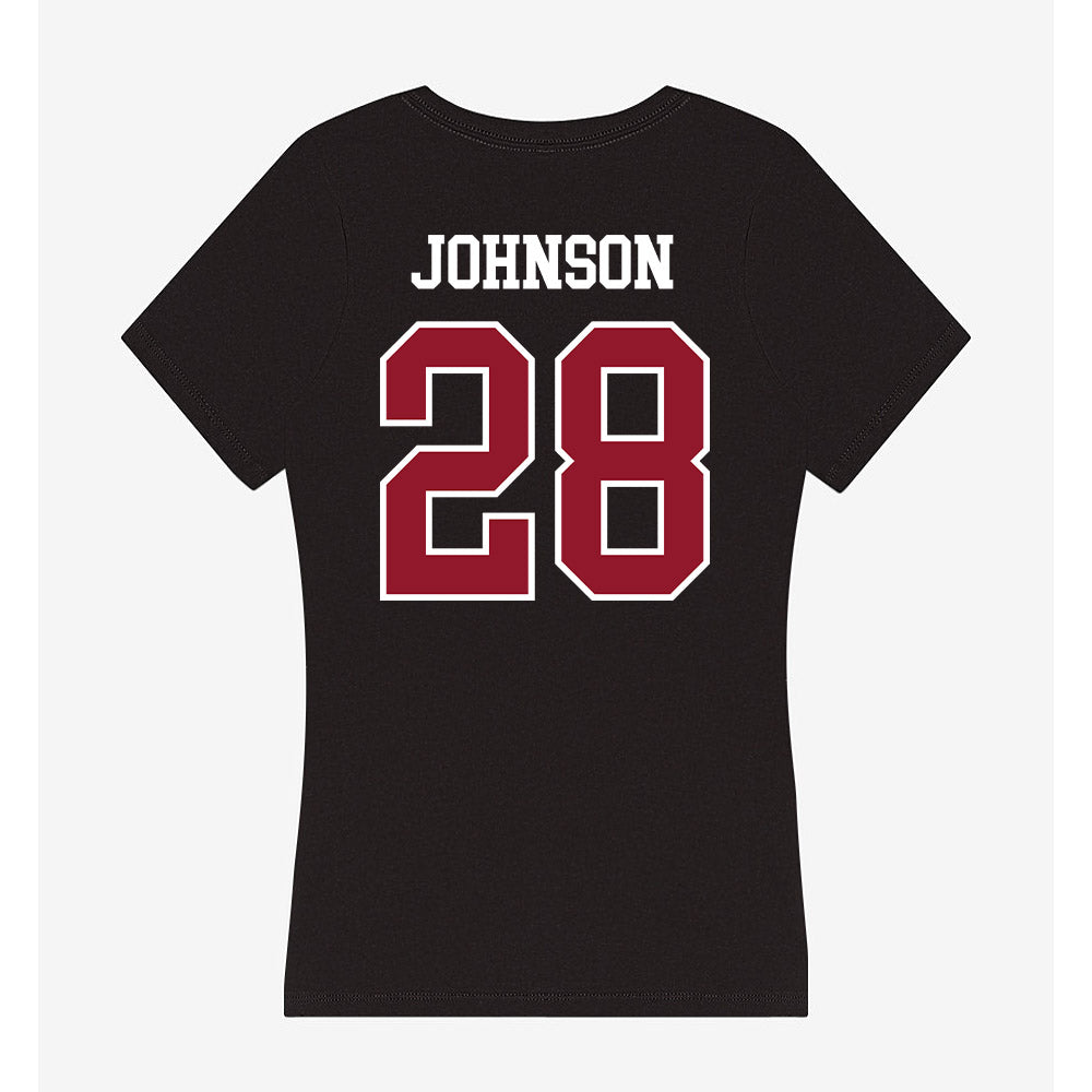 Lafayette College - NCAA Football : Xavier Johnson - Women's V-Neck T-Shirt-1