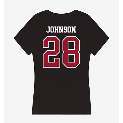 Lafayette College - NCAA Football : Xavier Johnson - Women's V-Neck T-Shirt-1