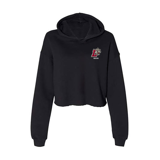 Lafayette College - NCAA Men's Soccer : Samir Dishnica - Women's Crop Fleece Hoodie-0