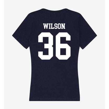 Jackson State - NCAA Women's Soccer : India Wilson - Women's V-Neck T-Shirt-1