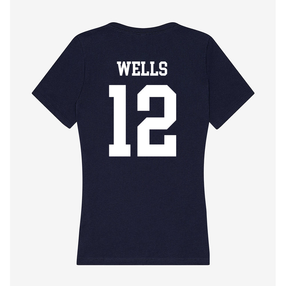 Jackson State - NCAA Baseball : DeVante' Wells - Women's V-Neck T-Shirt-1