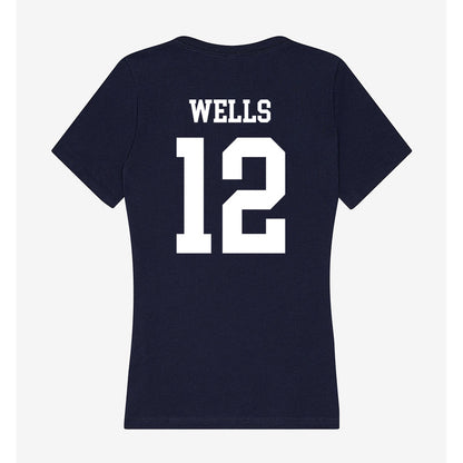 Jackson State - NCAA Baseball : DeVante' Wells - Women's V-Neck T-Shirt-1