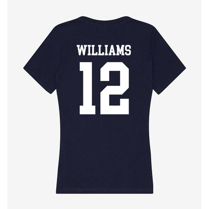 Jackson State - NCAA Men's Basketball : Delyle Williams - Women's V-Neck T-Shirt-1