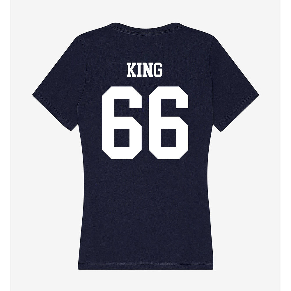 Jackson State - NCAA Football : Jackson King - Women's V-Neck T-Shirt-1